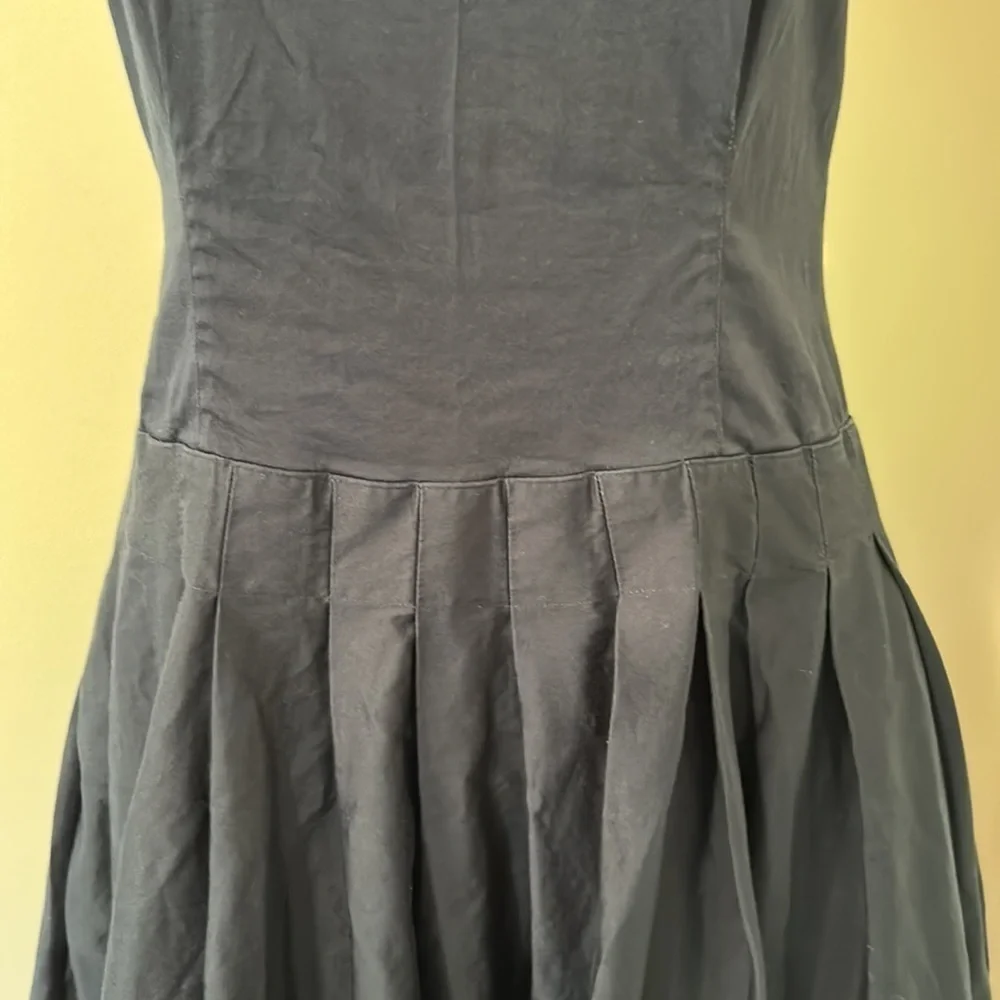 KATE SPADE Navy Blue Fit and Flare Bow Cap Sleeves Dress Vintage Sz 4